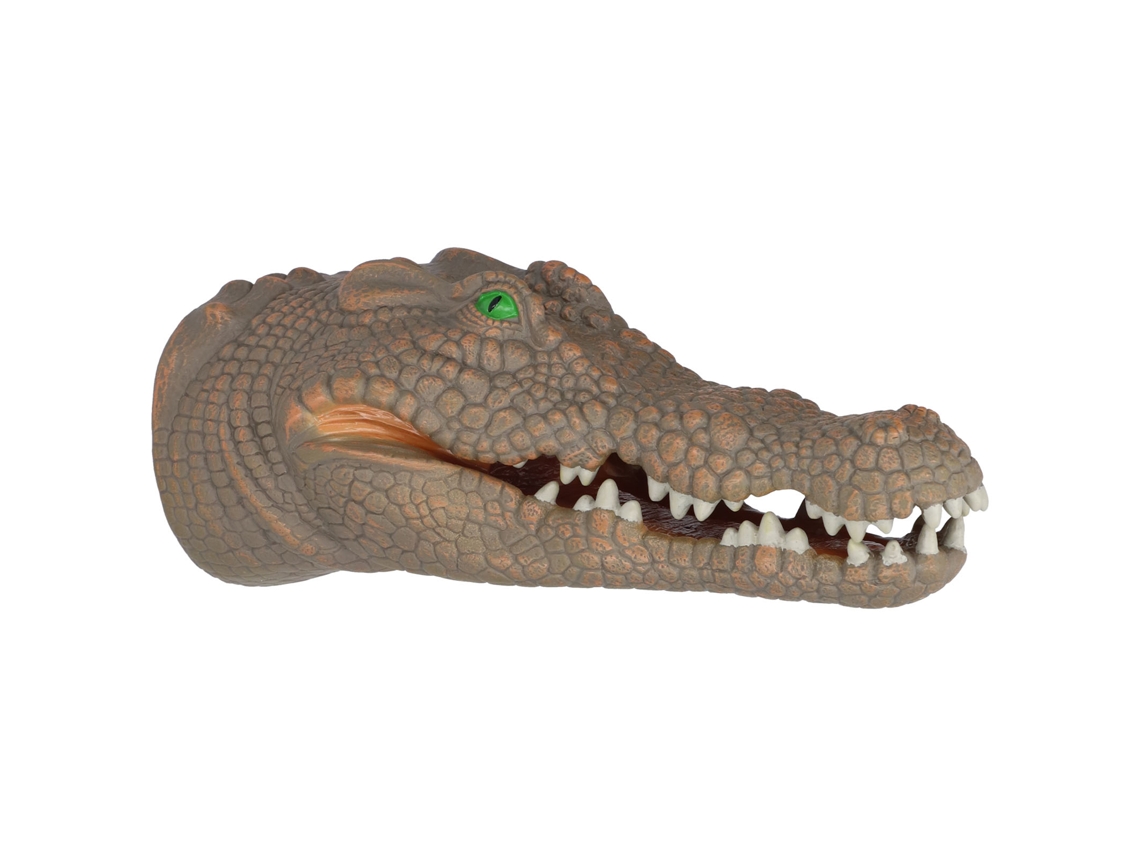 2026 boneco de marionete Cabeça de crocodilo de borracha portátil, atóxica, durável e pintada à mão para brincar de faz de conta