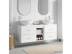 Vidaxl Conjunto De Móveis Para Banheiro 3 Unid. Branco
