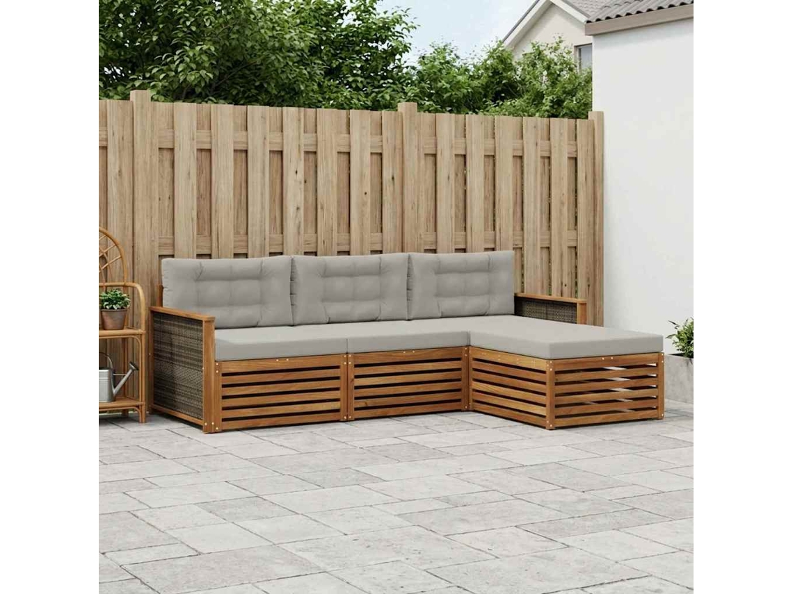 Vidaxl Conjunto De Sofás Para Exterior 4 Unid.