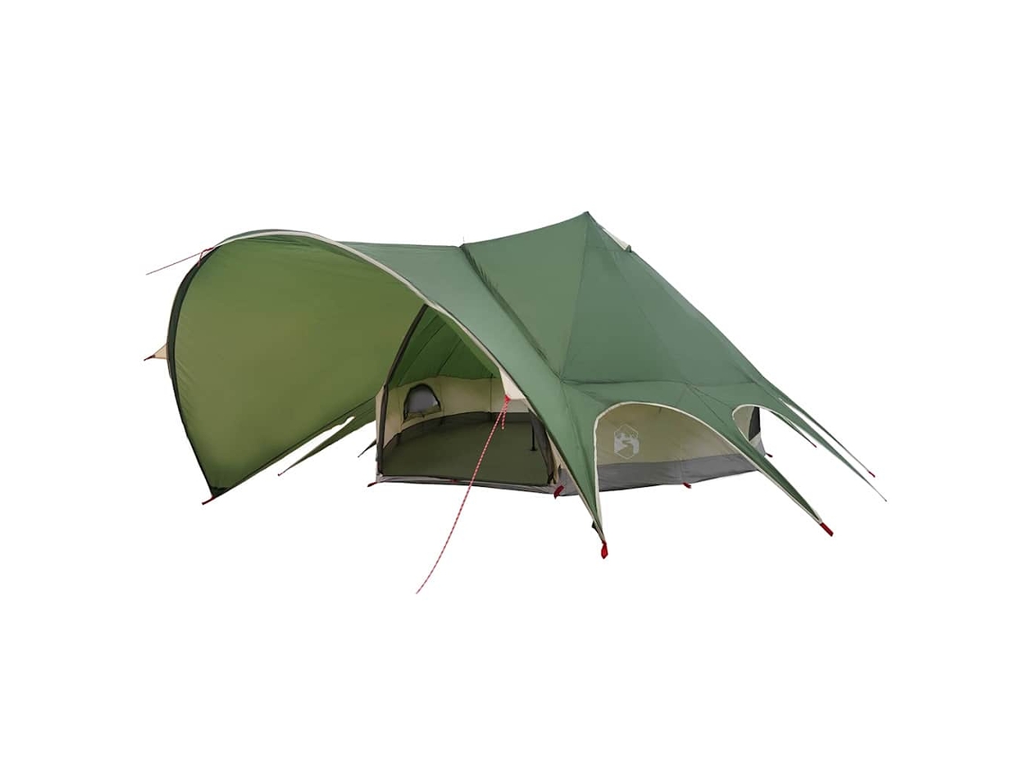 Conjunto 1 Tenda Teepee Vidaxl Verde Tafetá (502 X 502 X 297 Cm)