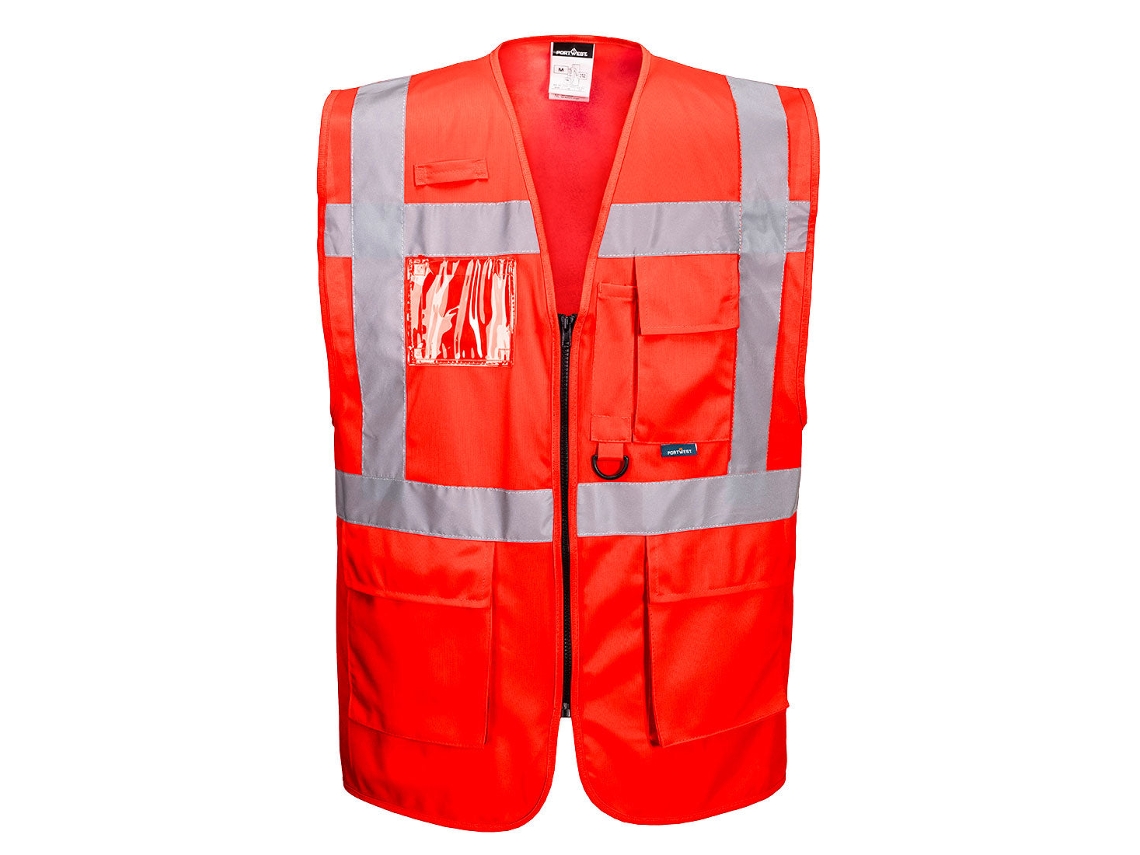 Colete Executivo De Alta Visibilidade Berlim Vermelho / Xl