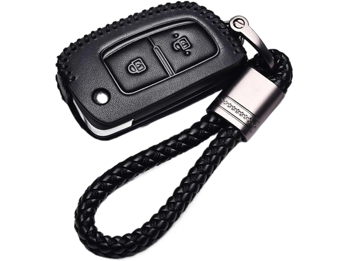 Capa De Couro Para Controle Remoto Carro Compatível Com Nissan X Trail Juke Qashqai Micra Pulsar 2014-2018rz 2sb