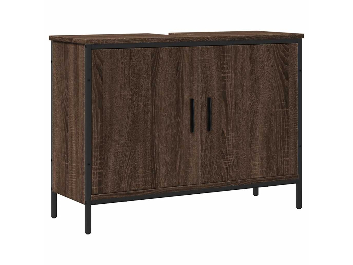 Bathroom Sink Cabinet, Bathroom Sink Cabinets Vidaxl Marrom Madeira Processada (80 X 30 X 60 Cm)