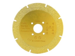 Disco De Corte E Esmerilado De Diamante De 110mm Lâmina De Serra Soldada Para Cerâmica Vidro Pedras (03)