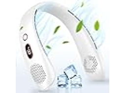 Ventilador de pesca portátil, mini ventilador recarregável USB sem fio, ventilador de pesca Zeuxo LED (branco)
