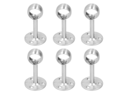Primerox Suporte de Barra de Armário Aço Inoxidável 6pcs