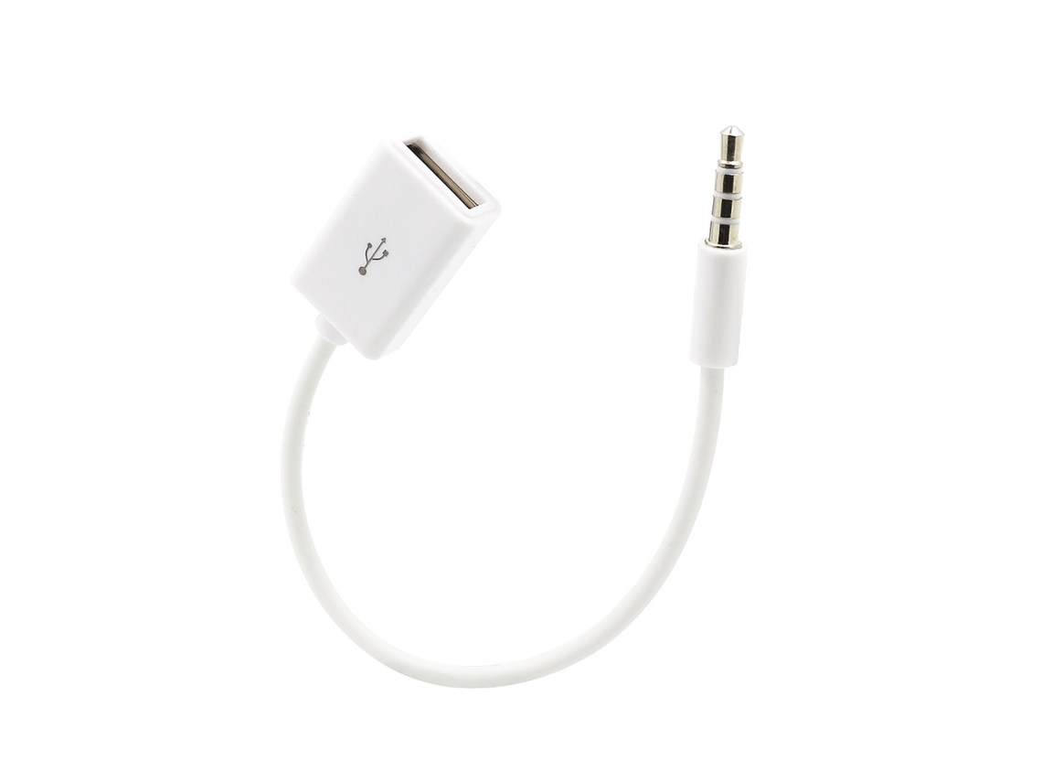 Cabo de Áudio AQUAFORGE 3,5 Mm macho para Usb fêmea, com conector auxiliar