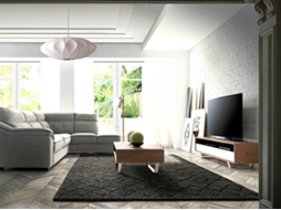 Móvel de TV ANGEL CERDÁ 3046 (Nogueira, Aço Inoxidável Cromado, Branco - 150 x 40 x 40 cm)