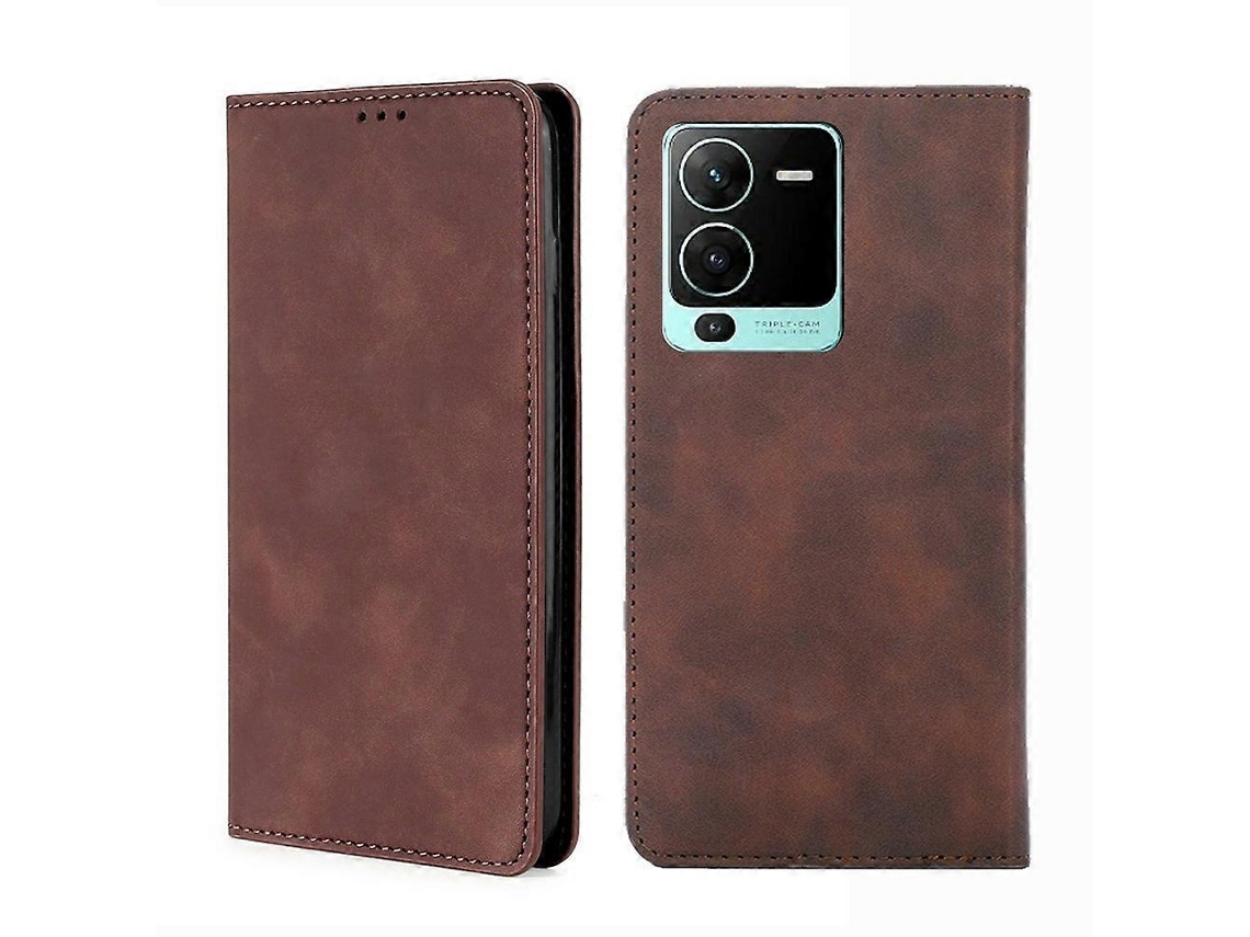 Capa De Couro Flip Horizontal Magnética Com Sensação De Pele Para Vivo V25 Pro 5g