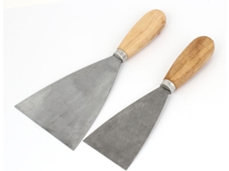 Peças de Raspador Massa para Reparo Drywall com Lâmina Metal Larga 2,5" e Cabo Madeira 4" CHABERLU