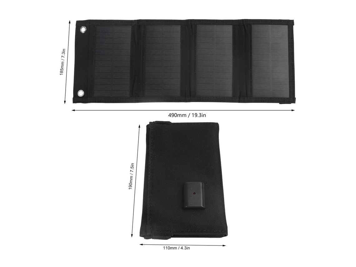 Laxiscreed Carregador Solar Portátil À Prova D'água Com Saída Usb
