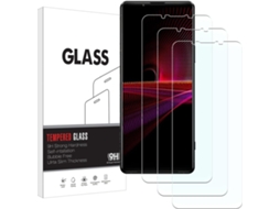 Conjunto de Películas de Ecrã Iii Dureza Antiarranhões Sem Bolhas Fácil para Sony Xperia 1 Iii HONGWE. Vidro Temperado (3un)