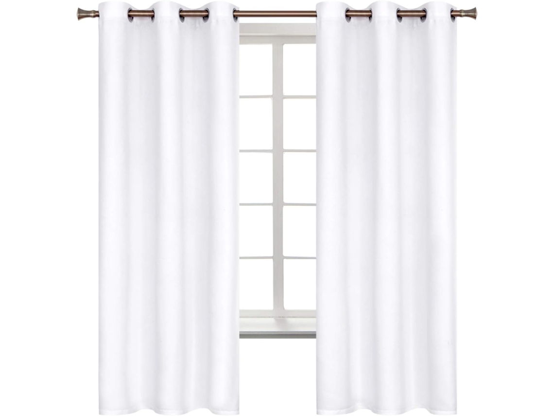 Cortina Blackout Térmica, Para Janela, Quarto E Sala, Alças Superiores, Lavável, Conjunto 2 Peças, 107.6 X 160.9 Cm, Azul