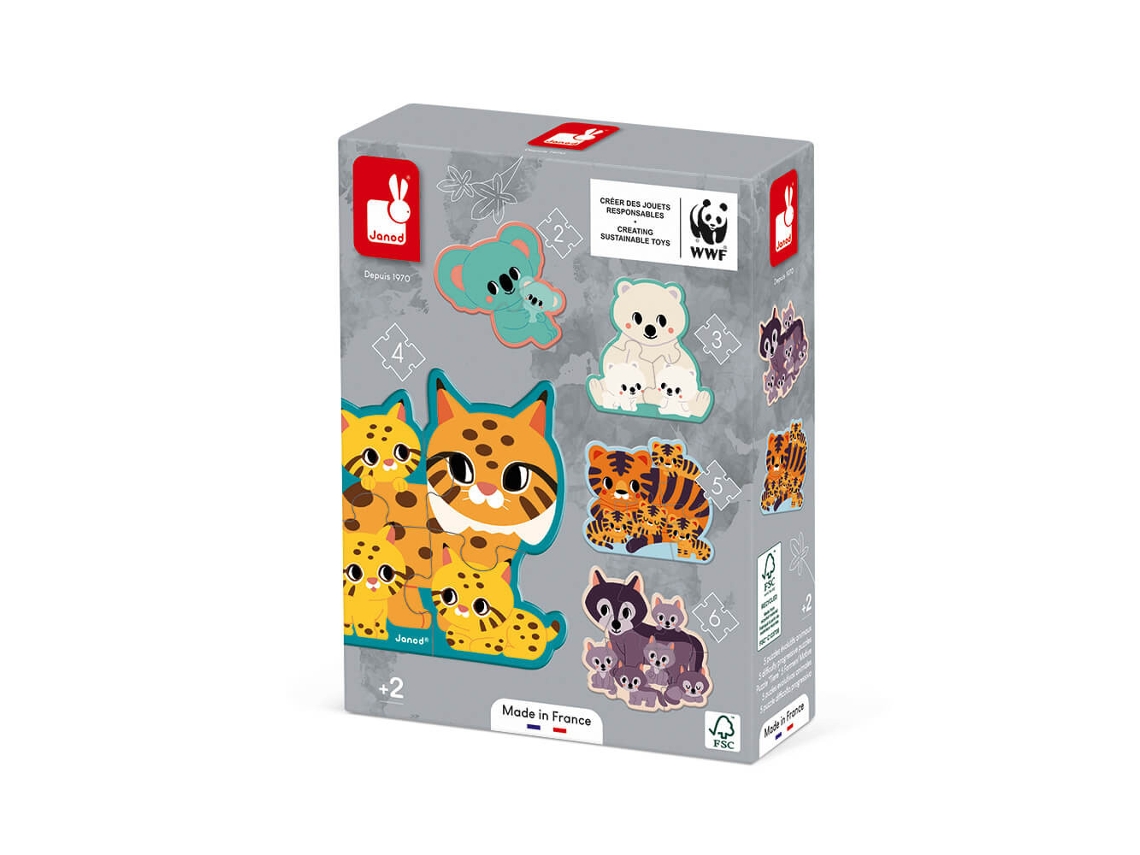Puzzle JANOD J08625 20 Peças Animais