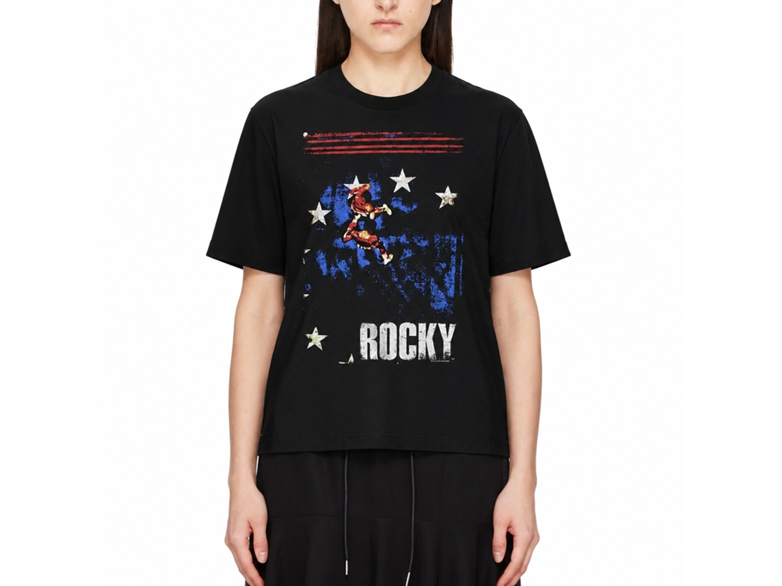 Rockinstone Rocky Movie Cool Shirt Black Adult T-shirt Size:l
