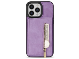Capa Para Iphone 15 Pro Max Pele Sintética Roxo