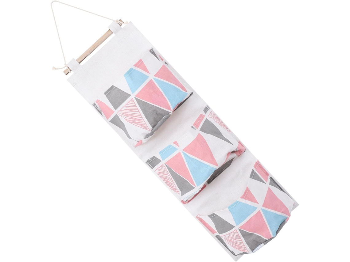Organizador de Parede GOKOCO com 3 camadas respirável de linho para quarto, prático e elegante