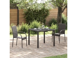 Vidaxl Cadeiras De Exterior Empilháveis 2 Pcs Vime Pe Castanho