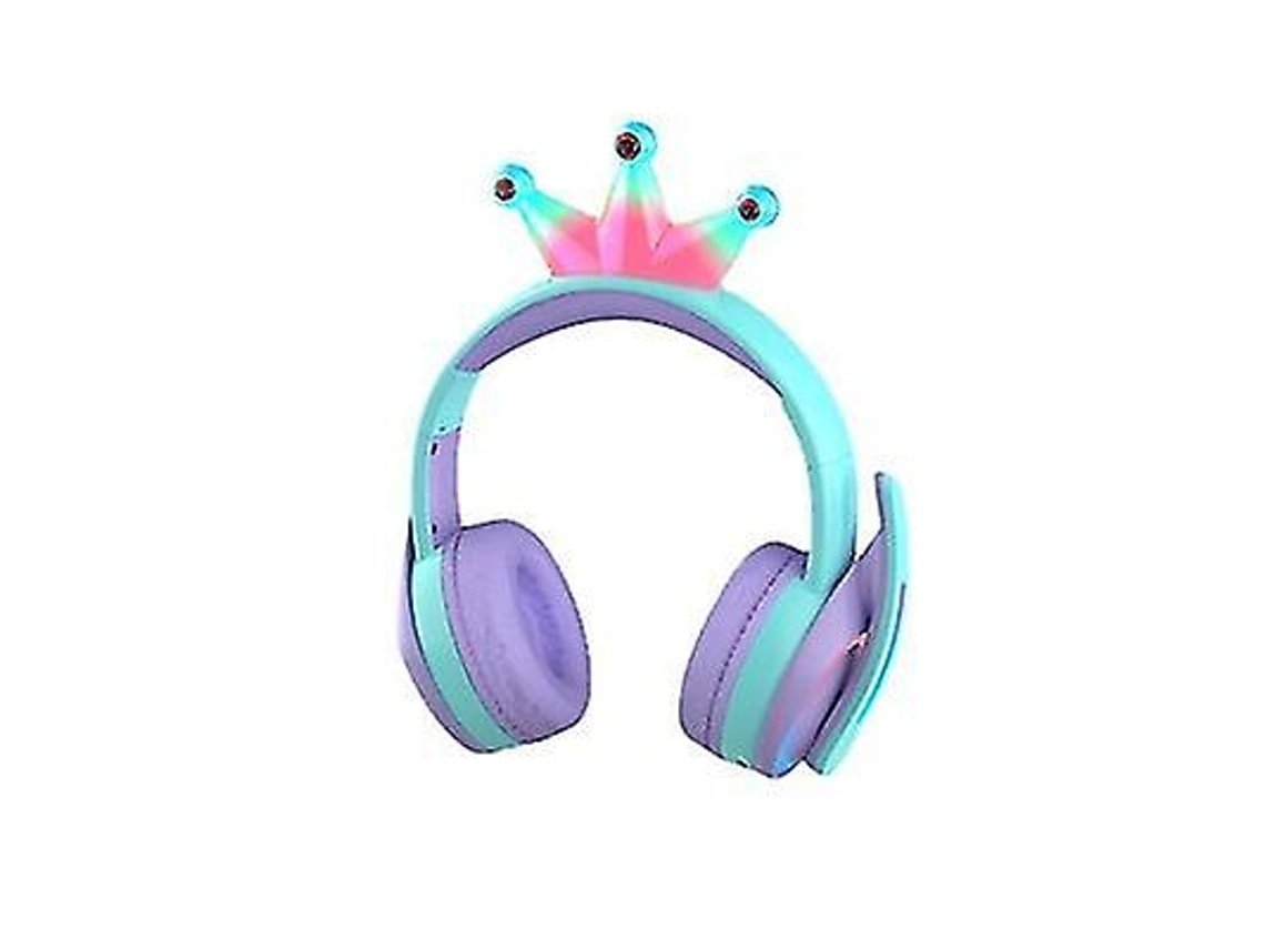 Auscultadores Bluetooth YDCY Kids Little Crown Luminous