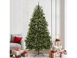 Vidaxl Árvore De Natal Artificial 240 Cm 300 Led Branco Quente Verde