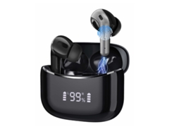 Microfone Tws Controle Toque Yizhood Bluetooth Preto