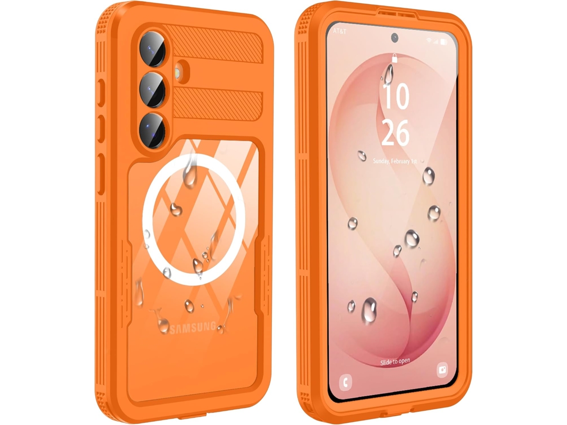 Capa Para Samsung Galaxy S26, À Prova De Água E Resistente A Impactos, Com Proteção Completa Laranja Panoona
