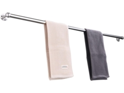 Barra De Toalha Redonda Em Aço Inoxidável, Suporte Para Toalha, Barra Única, Suporte De Parede Para Banheiro Ou Cozinha