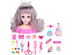 Primerox conjunto de Brinquedos de Cabeleireiro com 25 Peças Boneca de Modelo para Meninas