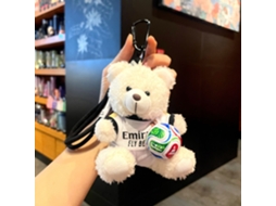 Chaveiro Urso Peluche Real Madrid, bola colorida, colecionável, STELASPLEN