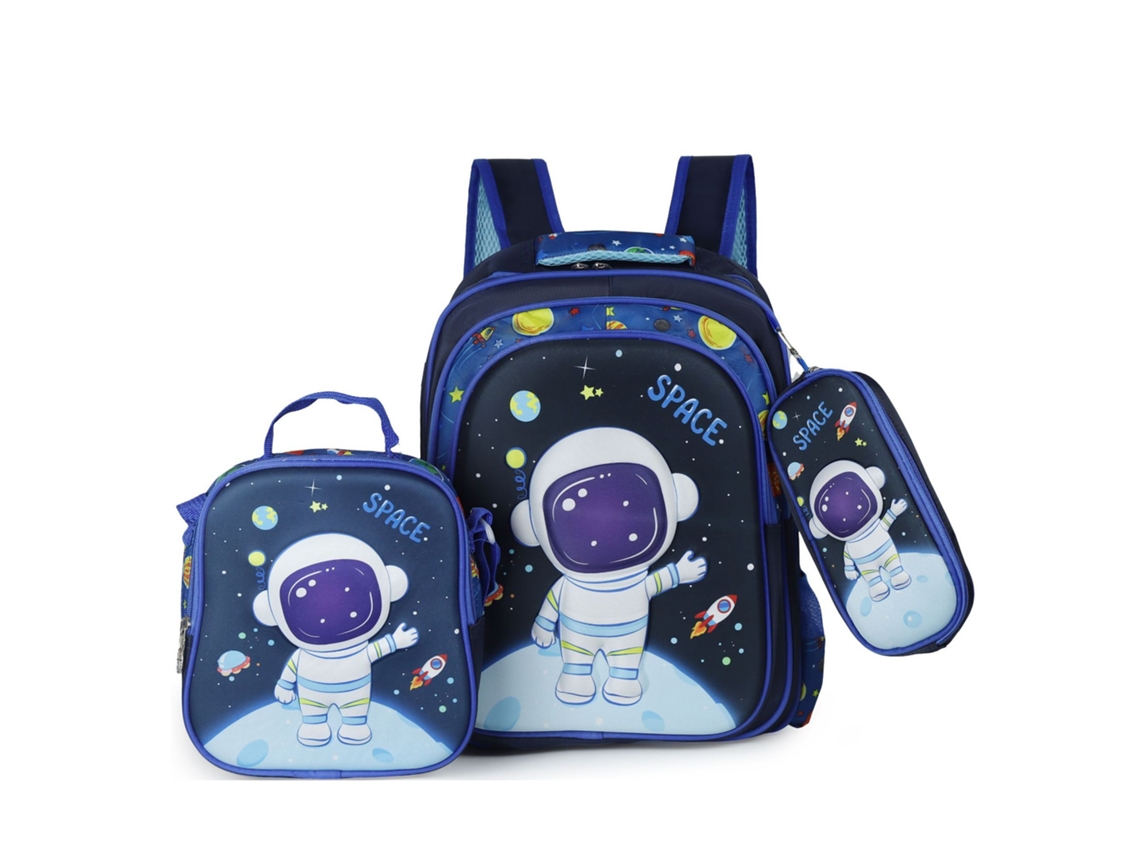 Mochila Czhhmart Conjunto De 3 Peças Para Meninos 16 Polegadas Astronauta