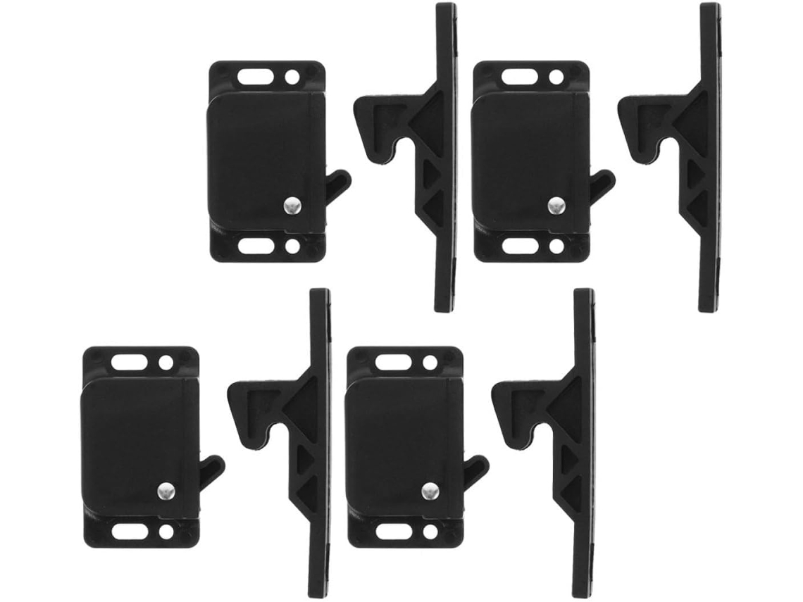 Zerodeko Conjunto De 4-travas Porta Armário Rv, Com Trava De Força Tração Trailer, Cozinha, Geladeira E Barco