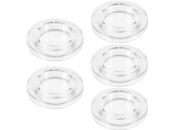Tampões De Silicone Transparentes Para Orifícios De Guarda Sol, Anéis Removíveis Para Mesas Externas, Kit Com 5 Peças Para Pátios Gokoco