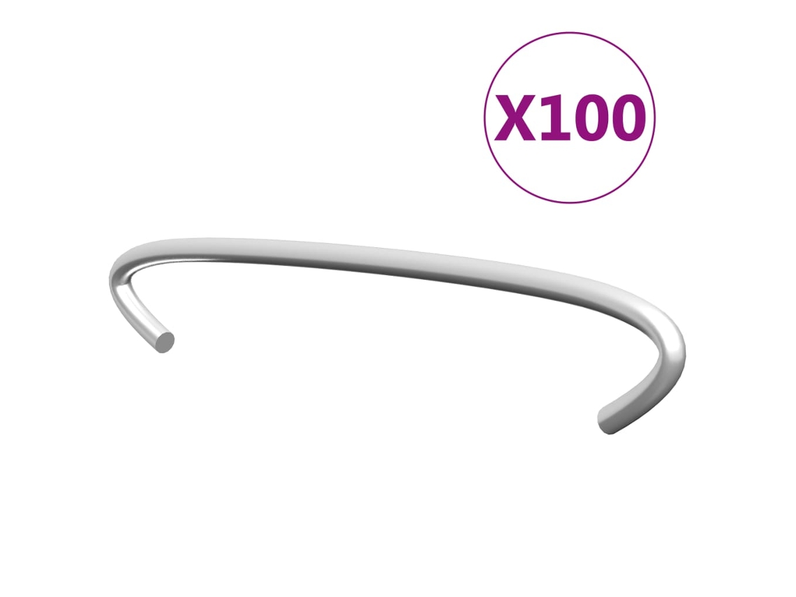 Vidaxl Ganchos Para Gabiões 100 Pcs Aço Galvanizado 10 Cm