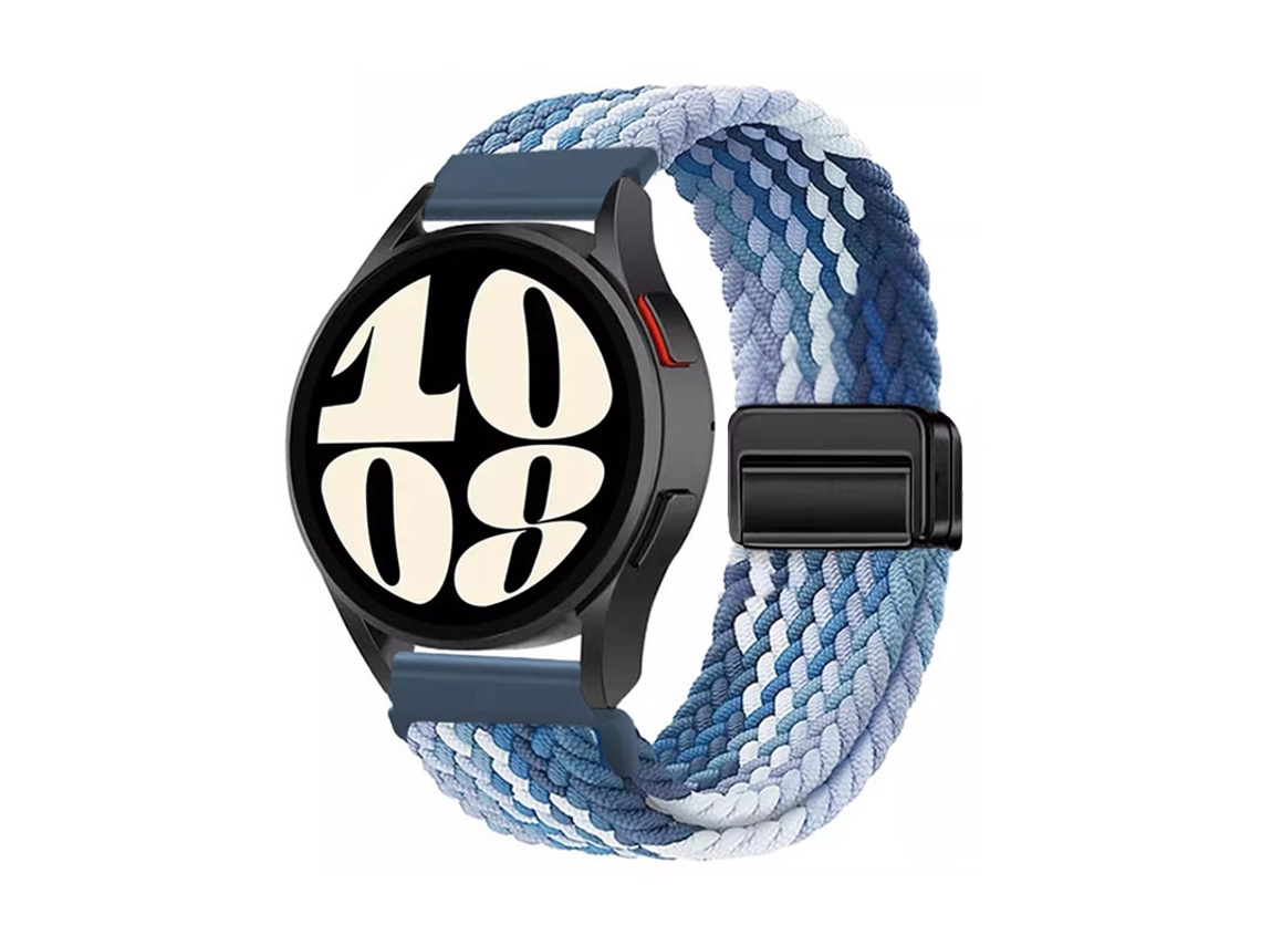 Pulseira GT6 em Nylon Trançado com Data Magnética, Compatível com Huawei Watch 5, Samsung Watch 7, Xiaomi S4 e Garmin.