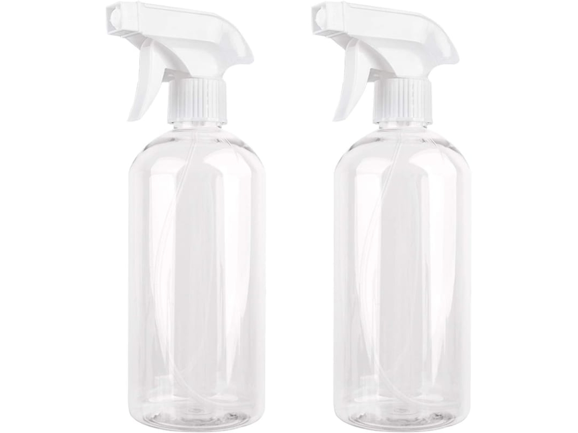 Garrafa Spray Vazia 500ml, Conjunto De 2 Plástica Transparente Para Plantas, Cabelo, Limpeza, Jardim
