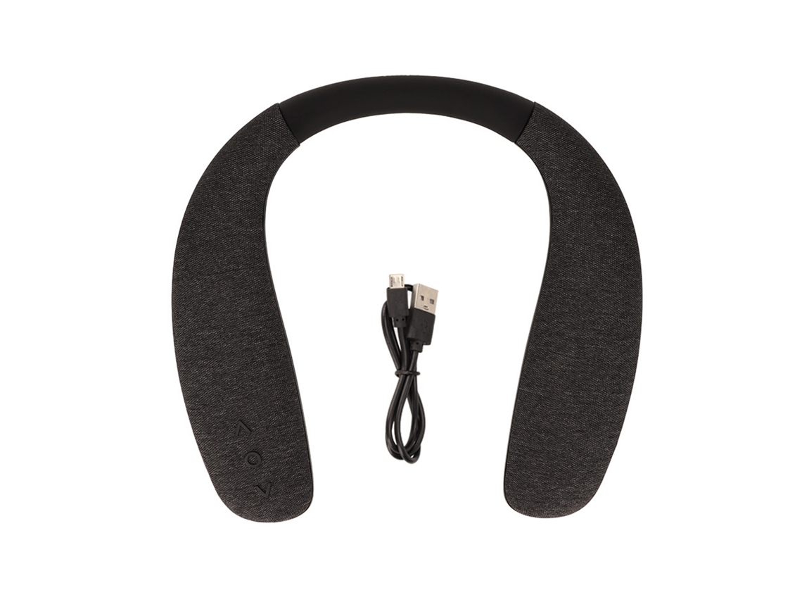 Colar De Fala Bluetooth Estéreo Cancelamento De Ruído Sem Fio Com Microfone Para Esportes Viagens Preto