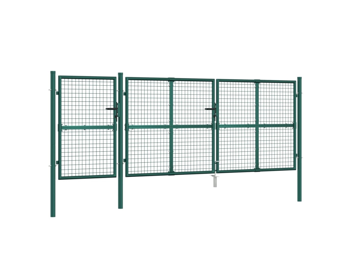Garden Gate, Garden Gates Vidaxl Verde Aço (400 X 125 Cm)