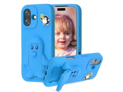 Capa Para Celular Penguin Baby Em Eva À Prova De Choque Com Suporte Para Iphone 17
