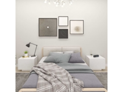 Vidaxl Mesa De Cabeceira 100x35x40 Cm Derivados De Madeira Branco