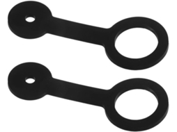 Conjunto Genérico De 2 Tiras Fixação Porta Chuveiro Rv, Em Silicone Preto, Substituição Segura Em Banheiros De