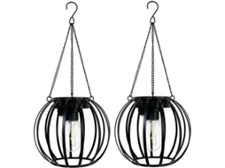 Lanternas Solares Para Exterior, Lanternas Solares De Metal, Luzes Solares Suspensas Mais Brilhantes Gokoco