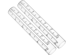 Kit de 2 Tubos de Reposição para Pluviômetro Inoomp, Feitos de Vidro Transparente, para Jardim e Pátio. Medição Precisa CHABERLU