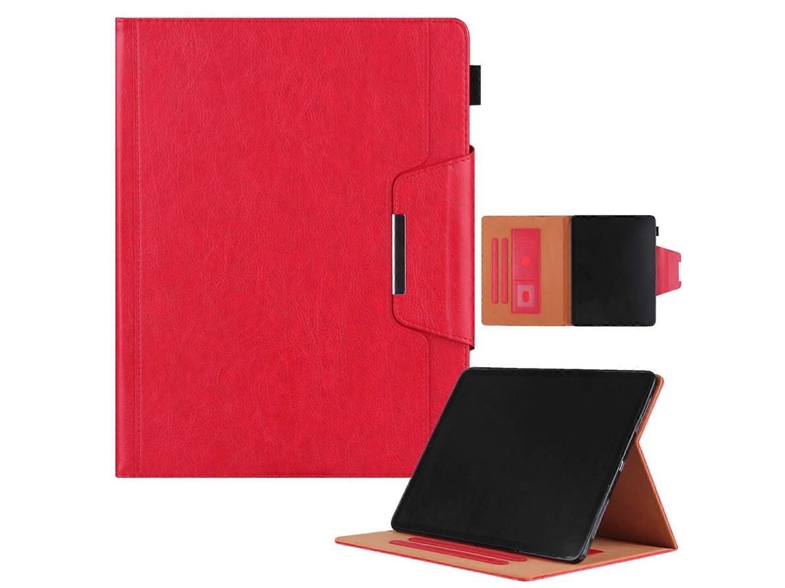 Capa de couro inteligente com fivela de metal de cor sólida Webake para tablet