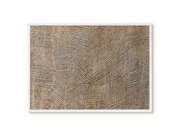 Quadro magnético de parede com penas creme para quarto Espelharte (70x50 cm)