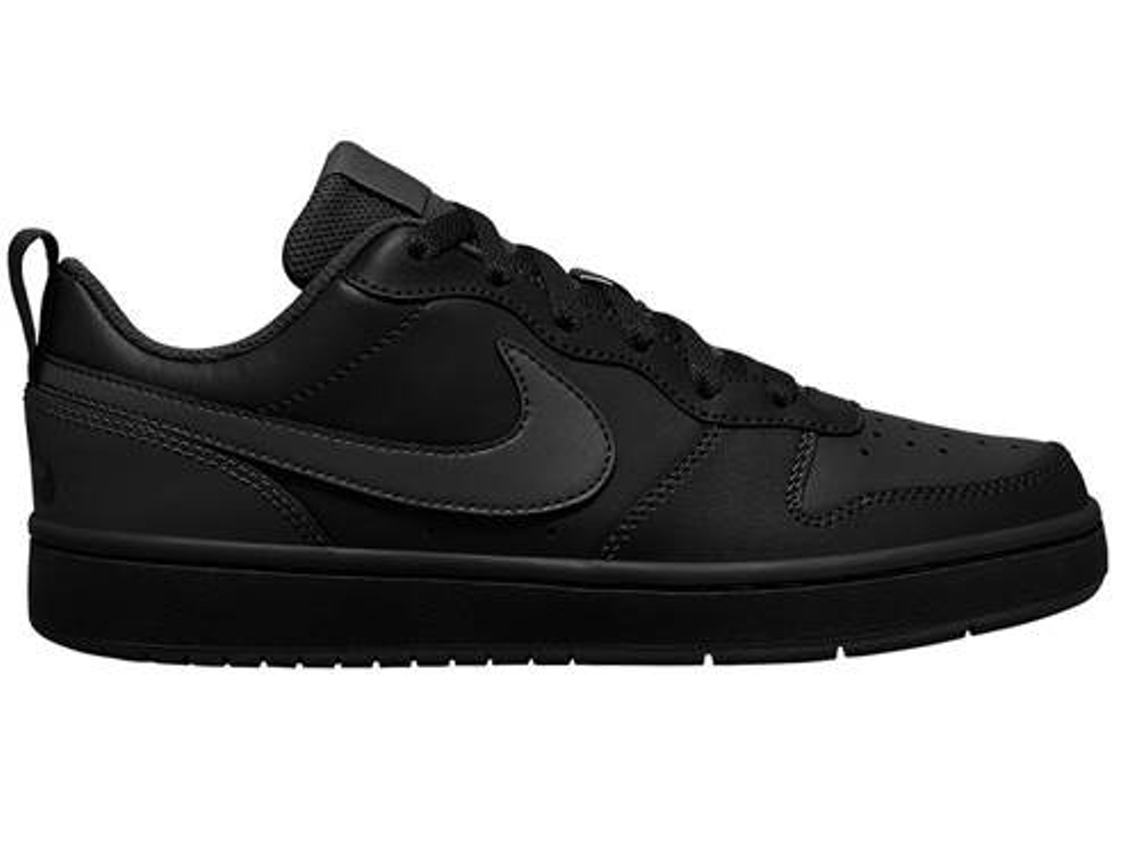 Ténis NIKE Court Borough Low 2 Gs (Preto Material Sintético, Couro