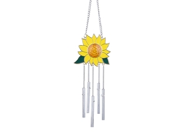 Laxiscreed Sino De Vento Com Flores De Girassol Em Liga, Resistente À Ferrugem Para Jardim Interior E Exterior