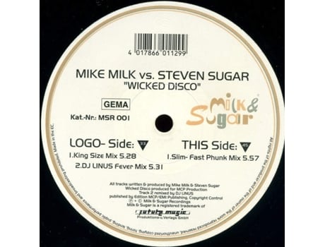 Vinil Wicked Disco Milk Sugar Recordings