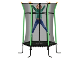 Cama Elástica Infantil Ø163,5 Cm Rede Segurança Acolchoada Aço 50 Kg