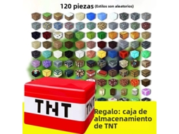Conjunto De Blocos De Construção Magnéticos Tnt (120 Peças), Caixa De Armazenamento Diy, Montagem De Plástico De Tamanho Grande.