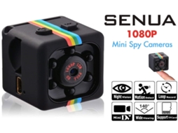 Mini Câmera 1080P Gravador de Áudio de Vídeo Portátil Sem Fio com Visão Noturna e Detecção de Movimentopreto YIZHOOD